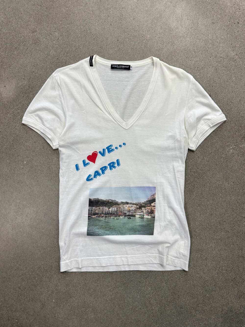 2006 Dolce & Gabbana I Love Capri Italy T-Shirt - S